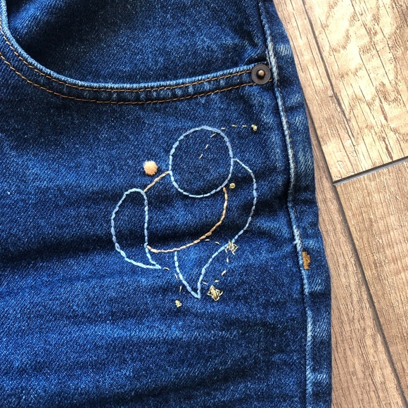 ๐บ 2/25$ ASOS Shorts ~ hand embroidered ~ US10 - Picture 6 of 6